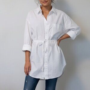 NWT Everlane Cotton Poplin Tie-Back Shirt Oversized Size XS